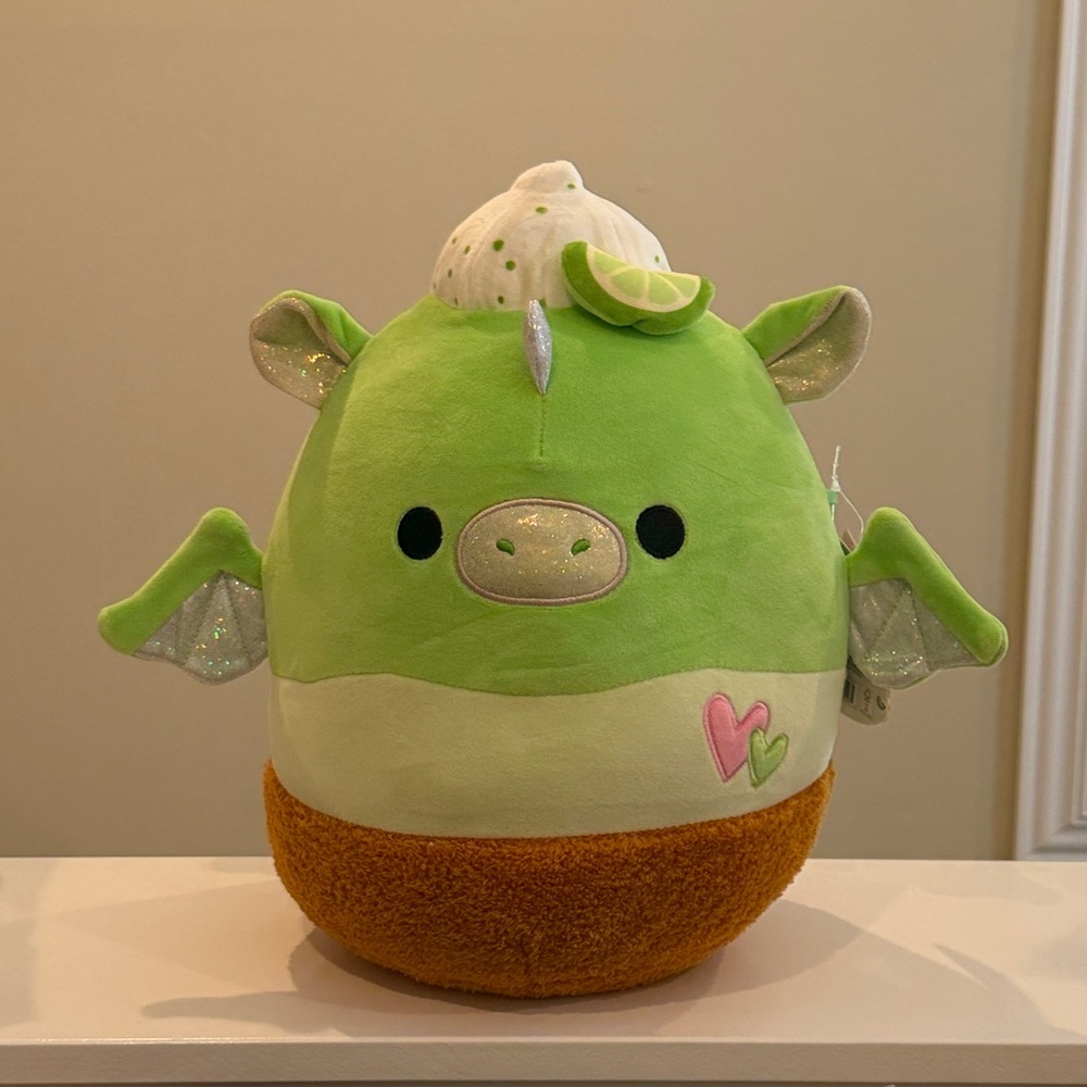 NWT 10” Azizi the Key Lime Pie Dragon Valentine Squishmallow